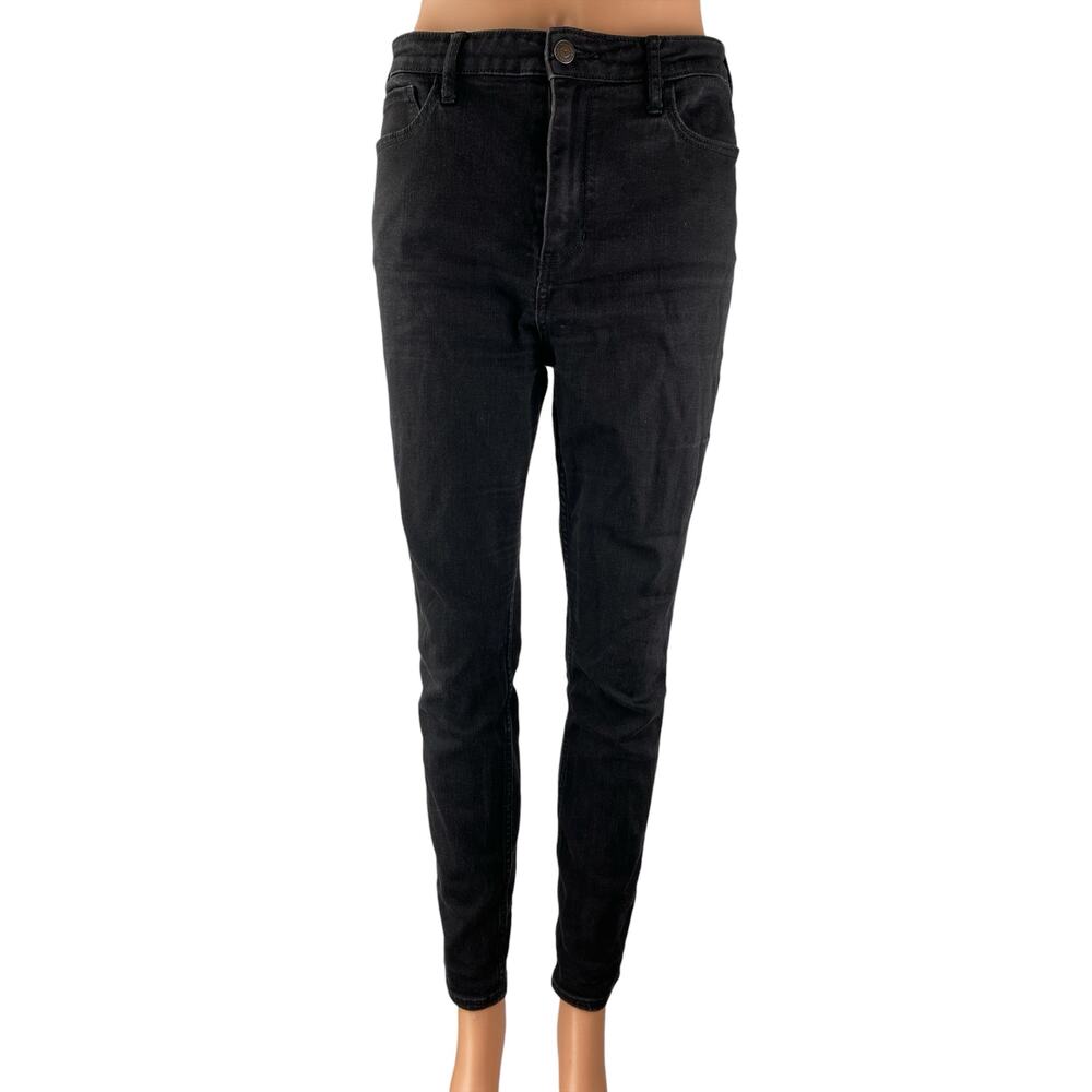 Hollister Women's Black High Rise Slim Fit Skinny Ankle Denim Jeans Pants Sz 28